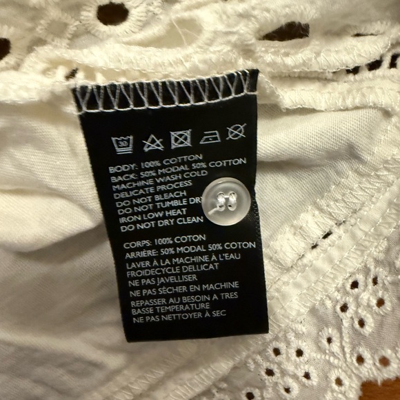 James Coviello Anaiya High Neck Eyelet Lace Top - Picture 5 of 7